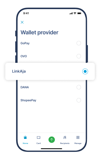 More e-wallet recipients when you send to Indonesia and the Philippines